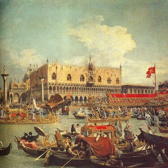 Canaletto, Il bacino di San Marco con il Bucintoro