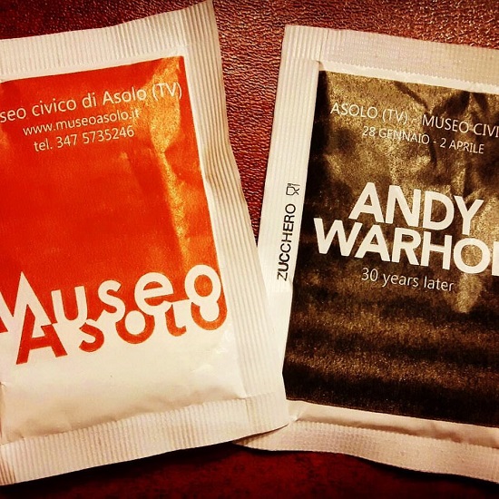 Andy Warhol - Asolo. Bustine di zucchero per l'evento