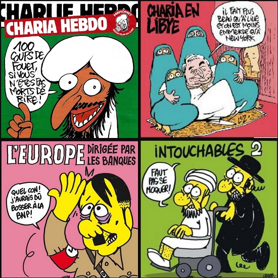 Disegni del giornale satirico francese Charlie Hebdo 